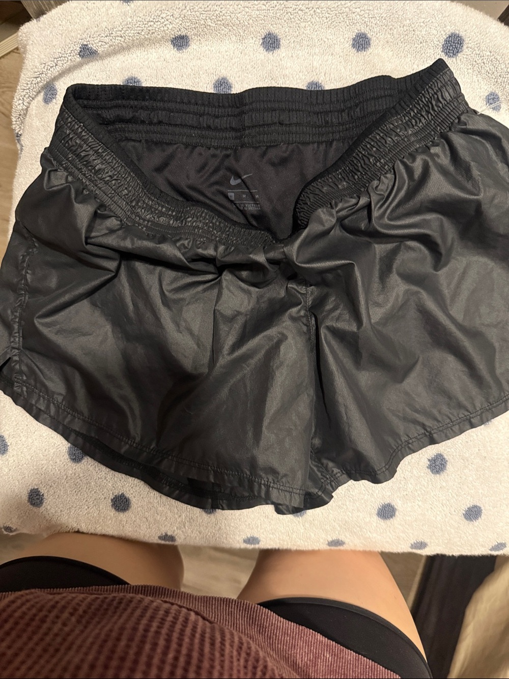 Nike Women's Black Athletic Running Shorts with Elastic Waistband